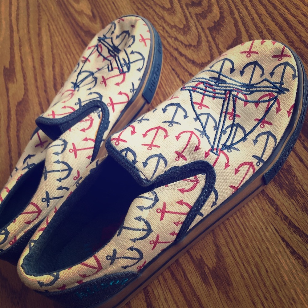 Never Been Worn Kitson Anchor Slip Ons